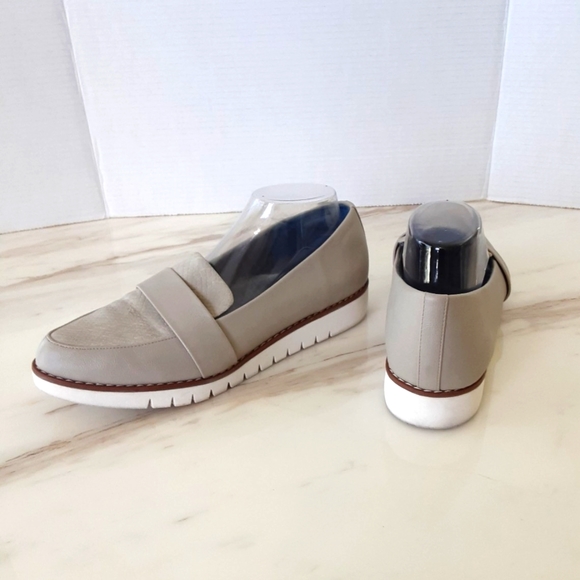 DR. SCHOLL'S IMAGINE GRAY VEGAN LEATHER LOAFER SZ 10 - Picture 2 of 8